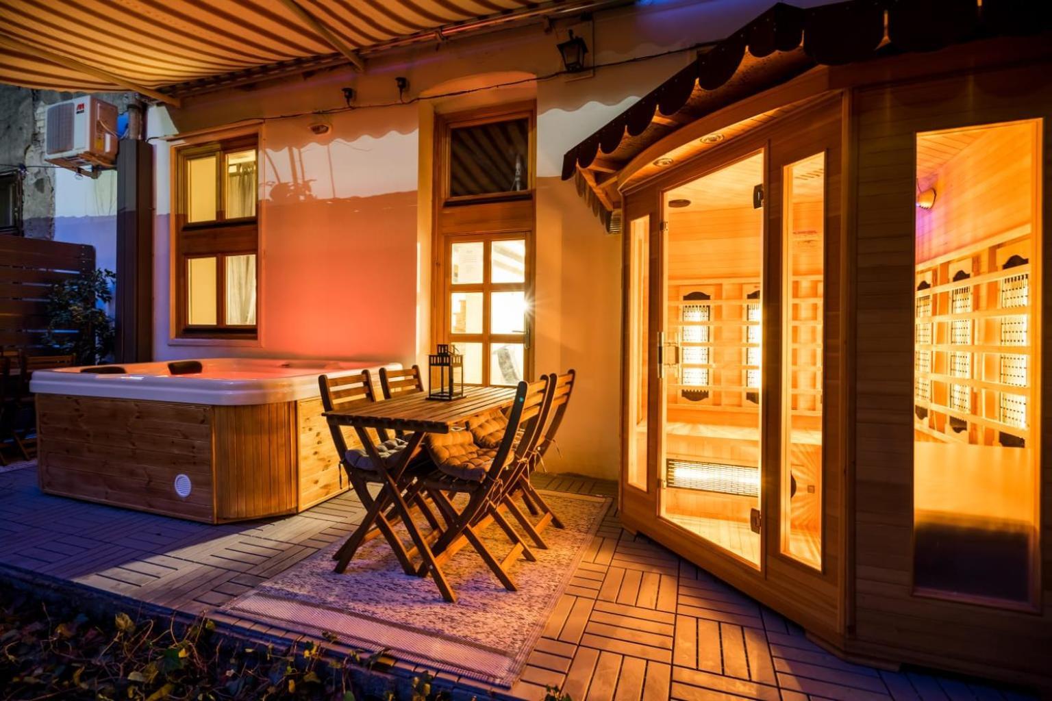 Wellness Wonderland: Garden, Sauna, Jacuzzi In Cbd بودابست المظهر الخارجي الصورة
